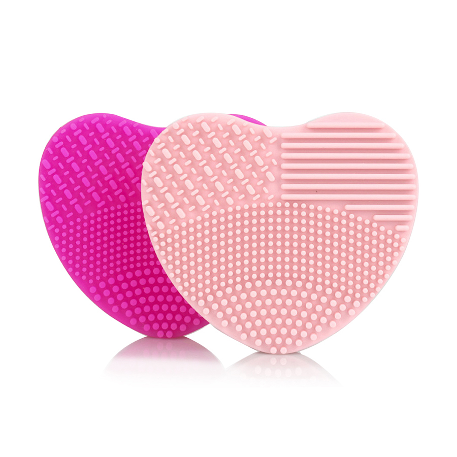 BCP8007 Heart Shaped Silicone Makeup brush cleaner pad