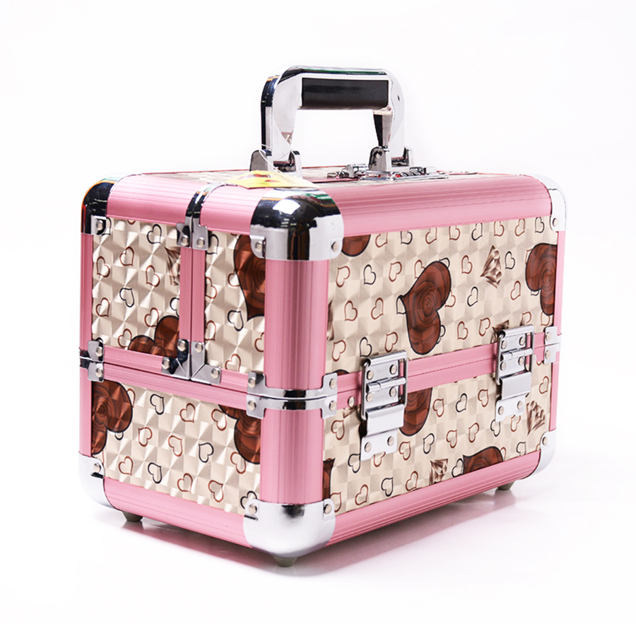 SUK# 0430 Personalized diamond textured Makeup Train Case