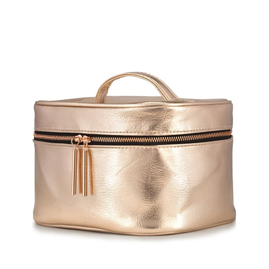 <b>BG8033 Large Rose Gold Metallic Cosmetic Bag</b>