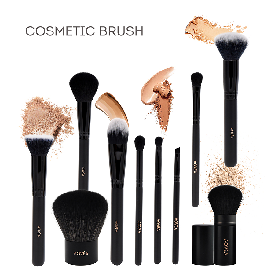 ST7020 10 Piece Makeup brush in Black